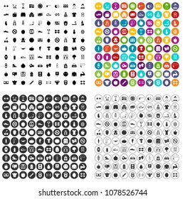 100 gym icons set vector in 4 variant for any web design isolated on white