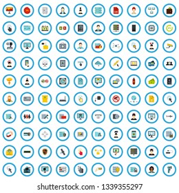 100 hacking icons set in flat style for any design vector illustration