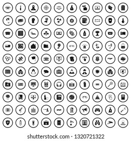 100 hacking icons set in simple style for any design vector illustration