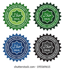 100% Halal certified product labels.