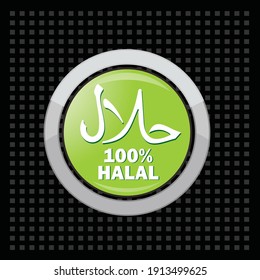 100 % Halal, Certified, Stamp Or Icon
