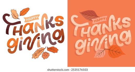 100% hand drawn doodle vector file. Lettering thanksgiving. Give thanks. Lettering for t-shirt design, mug print, bag print, clothes fashion. 