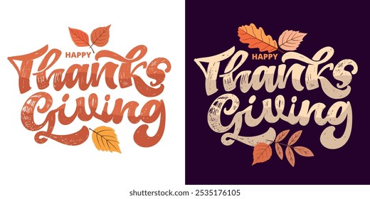 100% hand drawn doodle vector file. Lettering thanksgiving. Give thanks. Lettering for t-shirt design, mug print, bag print, clothes fashion. 