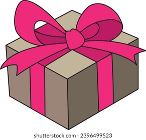 100% Hand drawn vector image featuring a gift box, ideal for crafting a myriad of delightful content such as presentations, graphics, video editing, and more. Add some cuteness to your holidays!