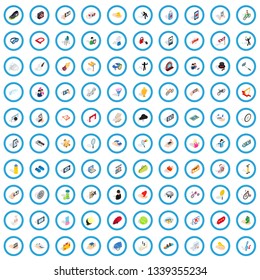 100 hand icons set in isometric 3d style for any design vector illustration