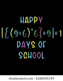 100 Happy days of school t-shirt design