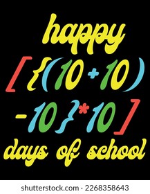 100 Happy days of school t-shirt design