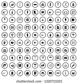 100 hardware store icons set in simple style for any design vector illustration
