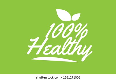 100 Healthy Word Text Leaf Green Stock Vector (Royalty Free) 1261291006 ...