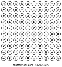 100 helmet icons set in simple style for any design vector illustration
