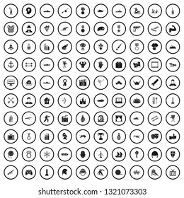 100 hero icons set in simple style for any design vector illustration