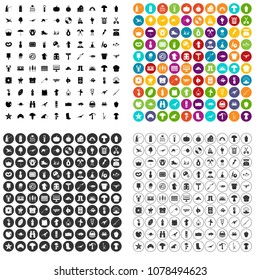 100 hobby icons set vector in 4 variant for any web design isolated on white