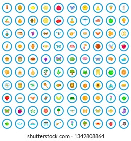 100 honey icons set in cartoon style for any design vector illustration