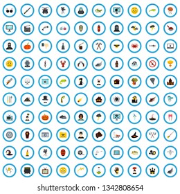 100 horror icons set in flat style for any design vector illustration