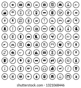 100 household icons set in simple style for any design vector illustration