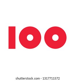 100 Hundred logo template vector icon design