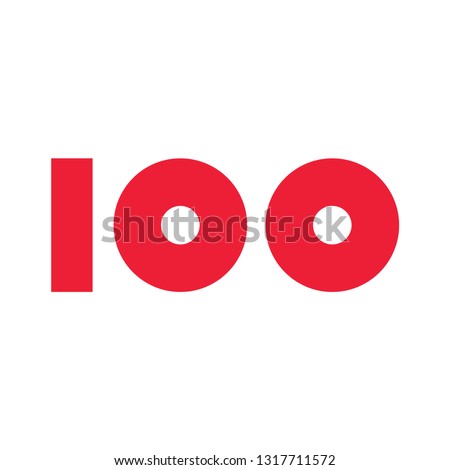 100 Hundred logo template vector icon design