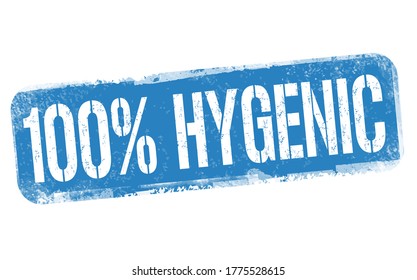 100% Hygenic sign or stamp on white background, vector illustration