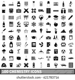 100 icon set. Simple illustration of 100 icon set vector for any design