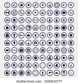 100 icon vectors set. mobile icons. web icons. app icons
