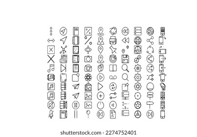 100 Iconos Blanco Y Negro