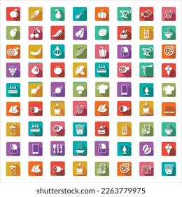 100 icons universal set for web, restaurant, business, birthday and mobile
