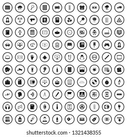100 information icons set in simple style for any design vector illustration