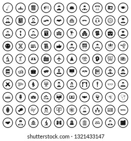 100 intelligent icons set in simple style for any design vector illustration