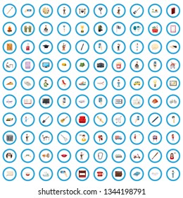 100 intention icons set in cartoon style for any design vector illustration