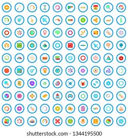 100 interface icons set in cartoon style for any design vector illustration