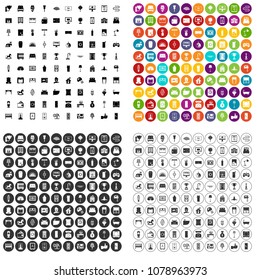 100 interior icons set vector in 4 variant for any web design isolated on white
