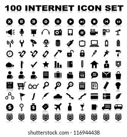 100 internet icon set, 100 web icons