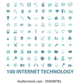 100 internet technology icons