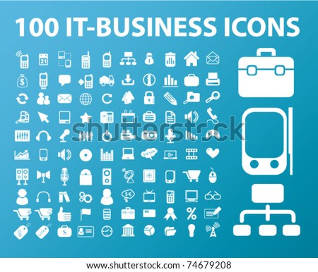 100 it-business icons, vector