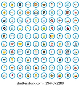 100 java mastery icons set in flat style for any design vector illustration