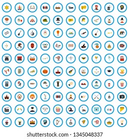 100 joy craft icons set in flat style for any design vector illustration