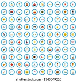 100 joy icons set in flat style for any design vector illustration