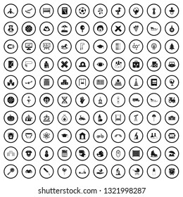 100 kids icons set in simple style for any design vector illustration