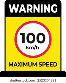 Verkehrsschild mit einer Höchstgeschwindigkeit von 100 km/h