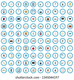 100 knowledge icons set in cartoon style for any design vector illustration