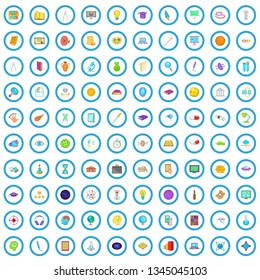 100 knowledge icons set in cartoon style for any design vector illustration