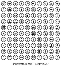 100 lab icons set in simple style for any design vector illustration