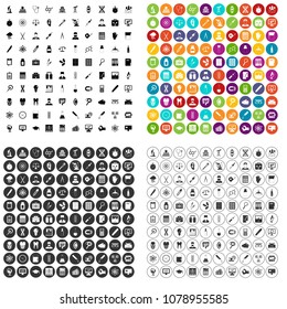 100 lab icons set vector in 4 variant for any web design isolated on white