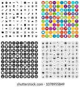 100 laboratory icons set vector in 4 variant for any web design isolated on white