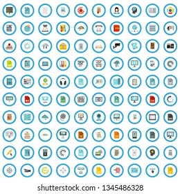 100 learning book icons set in flat style for any design vector illustration