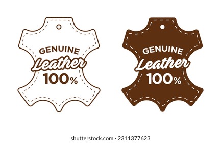 Leather labels and tags Royalty Free Vector Image