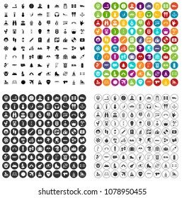 100 leisure activity icons set vector in 4 variant for any web design isolated on white