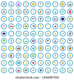 100 light source icons set in cartoon style for any design vector illustration
