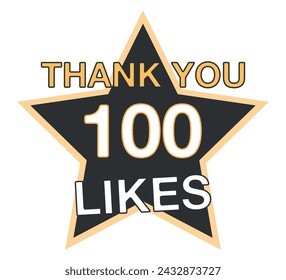 100 Likes. Design likes on social network. Thank you likes. Engagement vector and digital influencer svg