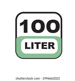 100 liters icon vector illustration 